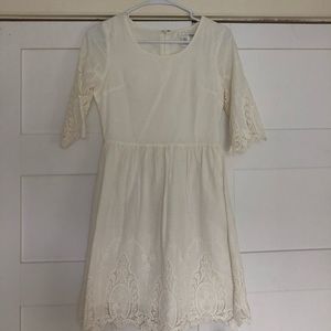 Cream lace dress